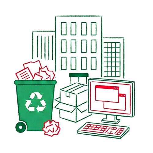 事業ゴミのイラスト