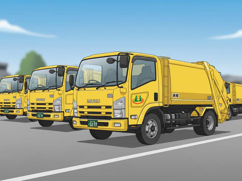パッカー車のイラスト
